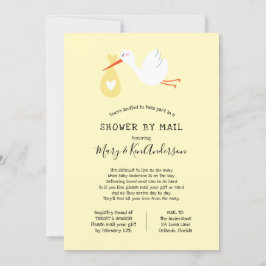 Stork Baby shower per post Kaart