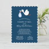 Stork Baby shower per post Kaart (Staand voorkant)