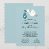 Stork Baby shower per post Kaart (Voorkant / Achterkant)