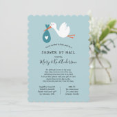Stork Baby shower per post Kaart (Staand voorkant)