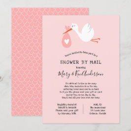 Stork Baby shower per post Kaart