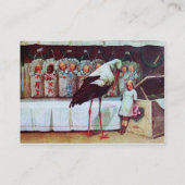 STORK BABY SHOWER roze Visitekaartje (Achterkant)