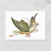 STORK BABY SHOWER, Roze Wit Visitekaartje (Achterkant)