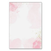 Stork Baby shower – Roze wolken & Gouden schitteri Kaart (Achterkant)