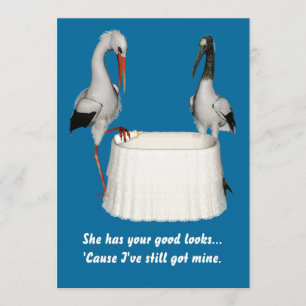 Stork Baby shower uitnodigen Kaart