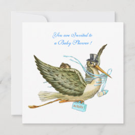 STORK BABY SHOWER, wit Kaart