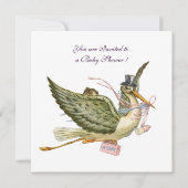 STORK BABY SHOWER, wit Kaart (Voorkant)