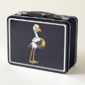 Stork bij Bowling met Bowling ball (Achterkant)