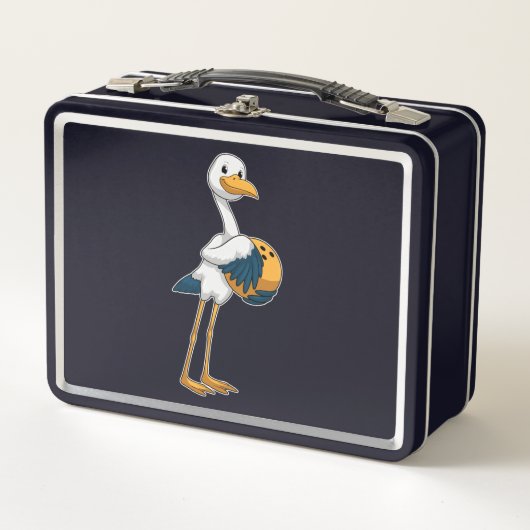 Stork bij Bowling met Bowling ball (Voorkant)