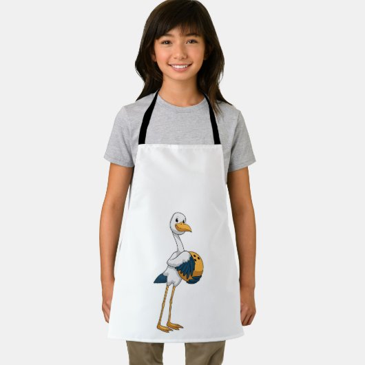 Stork bij Bowling met Bowling ball Schort (Insitu)