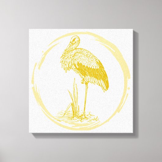 Stork Bird Canvas Afdruk (Voorkant)