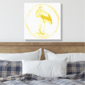Stork Bird Canvas Afdruk (Insitu (Slaapkamer))