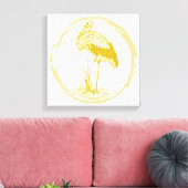 Stork Bird Canvas Afdruk (Insitu (Woonkamer))