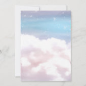 Stork Bird Sky en Cloud Baby shower Kaart (Achterkant)