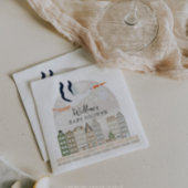 Stork Boho Baby shower Baby Sprinkle Décor Servet