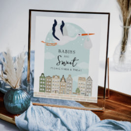Stork Boho Baby shower Baby's Zijn Sweet Favors