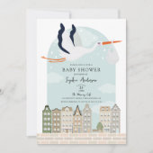 Stork Boho Baby shower Speciale Levering Sprinkle Kaart (Voorkant)