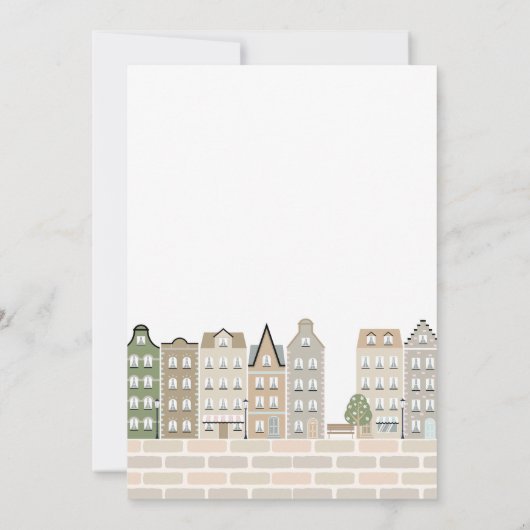 Stork Boho Baby shower Speciale Levering Sprinkle Kaart (Achterkant)