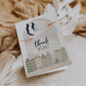 Stork Boho Baby shower Sprinkle Bedankt Card