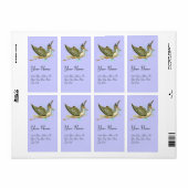 STORK BOY BABY SHOWER, blauw wit Etiket (Full Sheet)