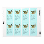 STORK BOY BABY SHOWER, blauw wit Etiket (Full Sheet)