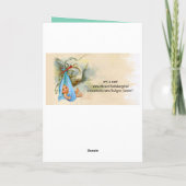 STORK BOY BABY SHOWER BLUE GEM MONOGRAM AANKONDIGING (Achterkant)