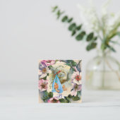 STORK BOY BABY SHOWER, PINK WILD ROZEN MONOGRAM INFORMATIEKAARTJE (Staand voorkant)