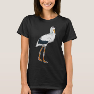 Stork Bride Veil Wedding T-shirt