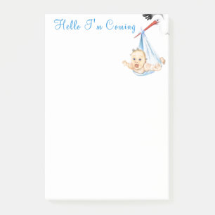 Stork Carrying Baby - Hallo ik kom Post-it® Notes
