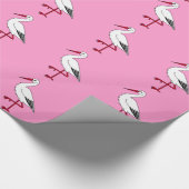 Stork cartoon cadeaupapier (Hoek)