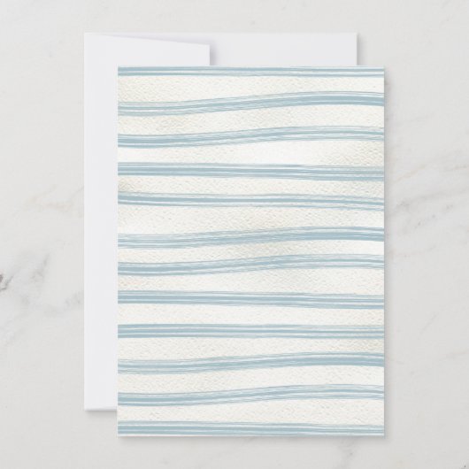 Stork Crest Waterverf Baby Jongensdouche Kaart (Achterkant)