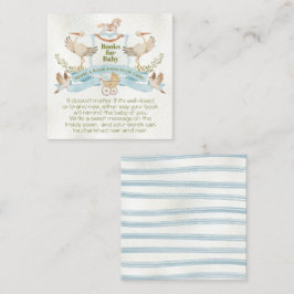 Stork Crest Waterverf Boeken voor Baby Vierkante Visitekaartje