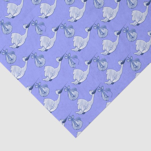 Stork Delivering Baby Boy Tissuepapier (Detail)