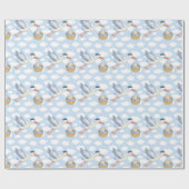 Stork Delivery Baby Boy Wrapping Paper – Schattige Cadeaupapier (Vlak)