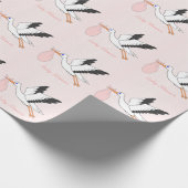 Stork Design Baby shower Cadeaupapier (Hoek)