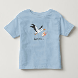 Stork die een Baby Big Brother draagt om te worden Kinder Shirts