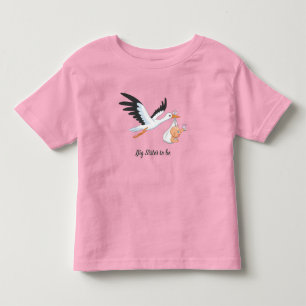 Stork die een Baby Big Sister draagt om te worden Kinder Shirts