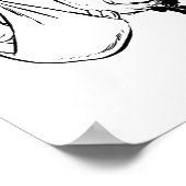 Stork die een Baby Poster houdt (Hoek)