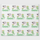 Stork die Twins levert Cadeaupapier (Vlak)