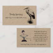 Stork Doula of vroedvrouw Kraft Visitekaartje (Voorkant / Achterkant)