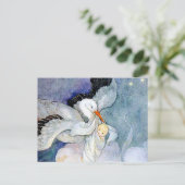 Stork en Baby Briefkaart (Staand voorkant)