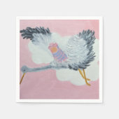 Stork en Baby Girl Cocktail servetten (Voorkant)