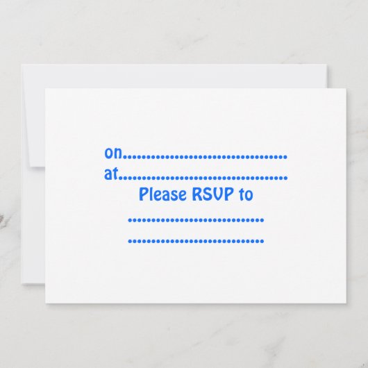 stork en baby (jongen)-uitnodiging kaart (Achterkant)