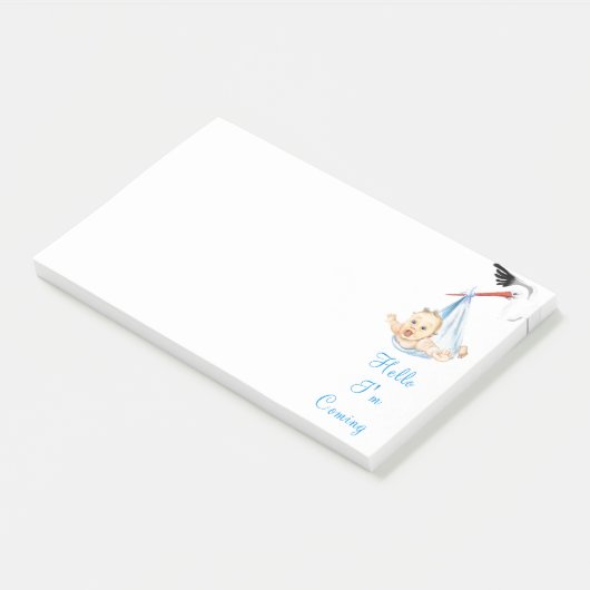 Stork en Baby Post-it® notes Funny (Schuin)
