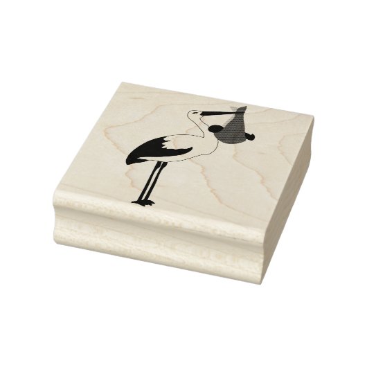 Stork en Baby Rubberstempel (Stempel)