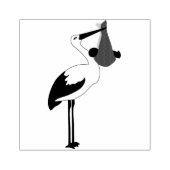 Stork en Baby Rubberstempel (Afrduk)
