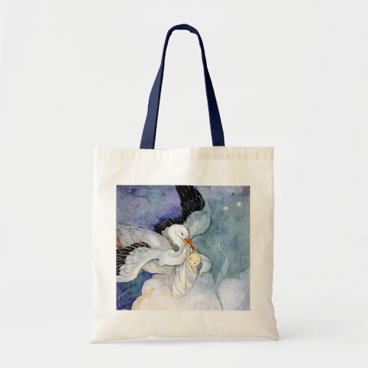 Stork en Baby Tote Bag (Voorkant)