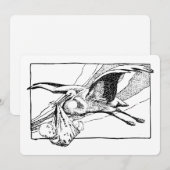 Stork en Baby Uitnodiging (Voorkant / Achterkant)