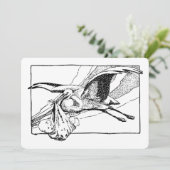 Stork en Baby Uitnodiging (Staand voorkant)