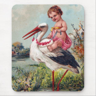 Stork en Baby vanaf 1909 Muismat